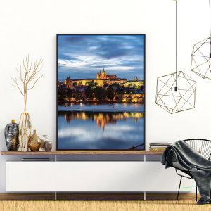 Poster - Praag bij zonsondergang (2)