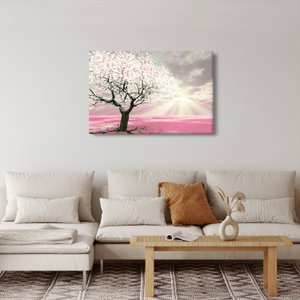 Schilderij - Boom, roos (3)