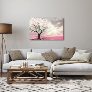 Schilderij - Boom, roos (4)
