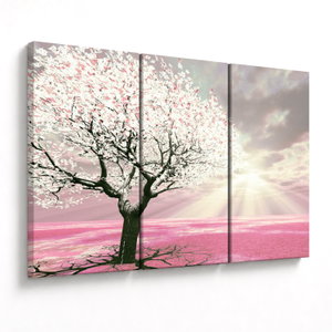 Schilderij - Boom, roos (V020058V120803PCS)