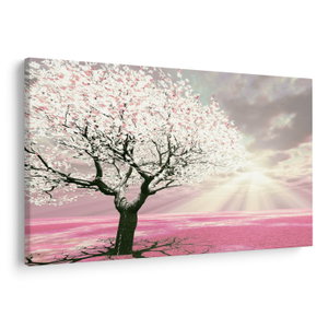 Schilderij - Boom, roos (V020058V150100)