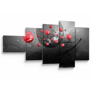 Schilderij - Rode abstracte ballen (V020098V11060)