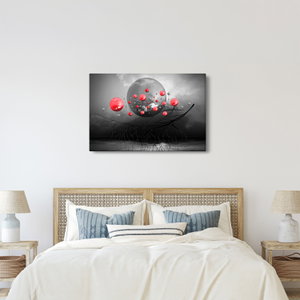Schilderij - Rode abstracte ballen (3)
