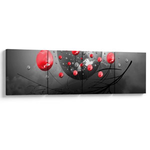 Schilderij - Rode abstracte ballen (V020098V16040)