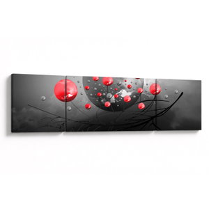 Schilderij - Rode abstracte ballen (V020098V17050)