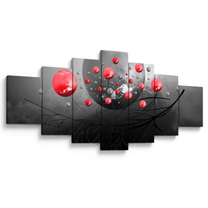 Schilderij - Rode abstracte ballen (V020098V210100)