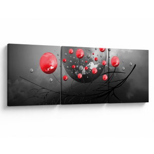 Schilderij - Rode abstracte ballen (V020098V9030)