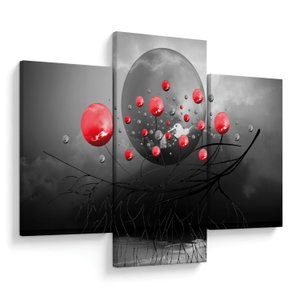 Schilderij - Rode abstracte ballen (V020098V90603PCS)