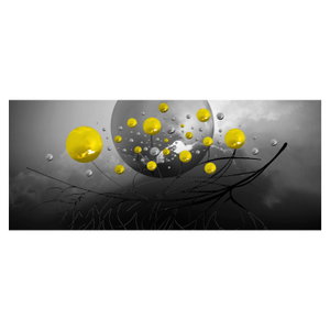 Schilderij - Gele abstracte ballen (6)