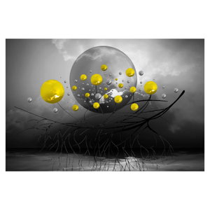 Tabloul - bile abstracte galbene (6)