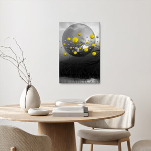 Schilderij - Gele abstracte ballen (3)