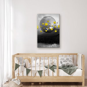 Schilderij - Gele abstracte ballen (4)