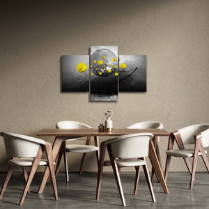 Schilderij - Gele abstracte ballen (3)