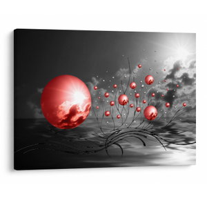 Schilderij - Rode ballen (V020107V7050)
