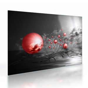 Glasschilderij - Rode ballen (V020107V7050GD)
