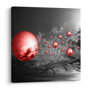 Schilderij - Rode ballen (V020107V7070)