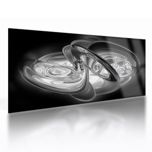 Glasschilderij - Moderne grijze abstractie (V020118V10050GD)