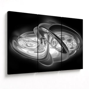 Schilderij - Moderne grijze abstractie (V020118V120803PCS)