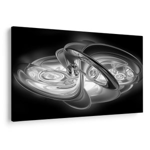 Schilderij - Moderne grijze abstractie (V020118V150100)