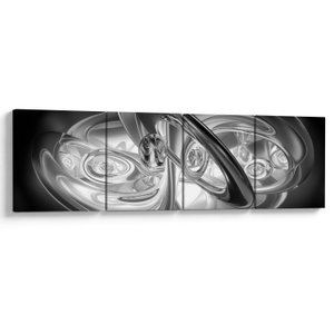 Schilderij - Moderne grijze abstractie (V020118V16040)
