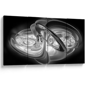 Schilderij - Moderne grijze abstractie (V020118V16080)
