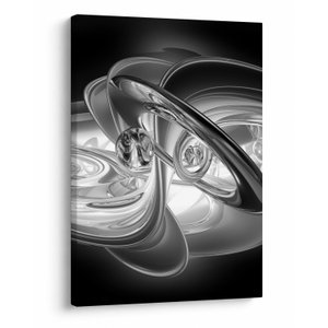 Schilderij - Moderne grijze abstractie (V020118V5070)