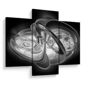 Schilderij - Moderne grijze abstractie (V020118V90603PCS)