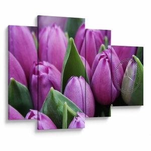 Kép - tulipánok (órával) (V020194V11075C)
