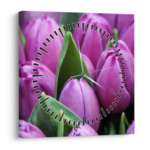 Kép - tulipánok (órával) (V020194V3030C)