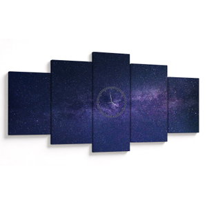 Schilderij - Galaxie (met klok) (V020327V15080C)