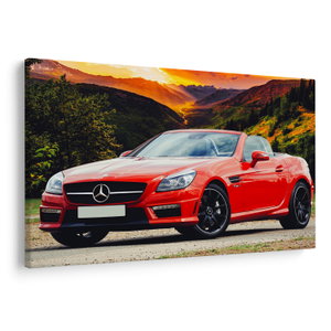 Obraz - červený Mercedes