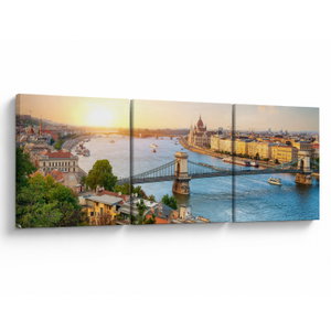 Obraz města Budapešť s řekou