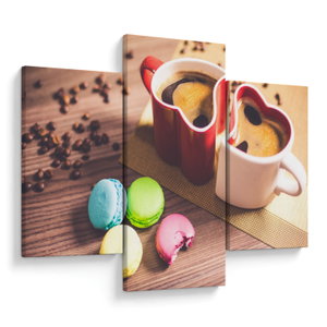 Tablou cu cafea și macarooni