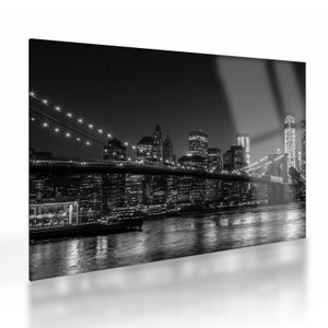 Skleněný obraz Brooklyn mostu v New Yorku