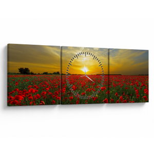 Schilderij - Klaprozenveld (met klok) (V020986V9030C)