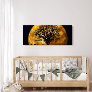 Schilderij - Maan en silhouetten (4)