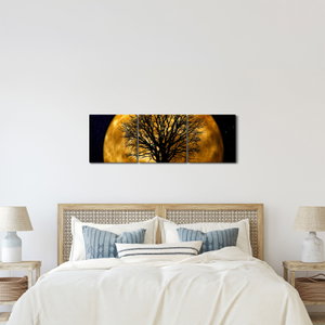 Schilderij - Maan en silhouetten (2)