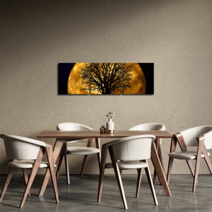 Schilderij - Maan en silhouetten (3)