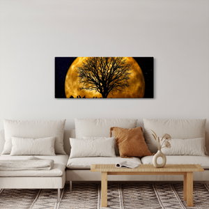 Schilderij - Maan en silhouetten (4)