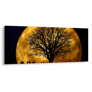 Schilderij - Maan en silhouetten (V020995V12050)