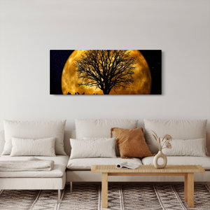 Schilderij - Maan en silhouetten (4)