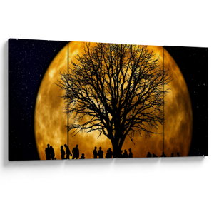 Schilderij - Maan en silhouetten (V020995V16080)