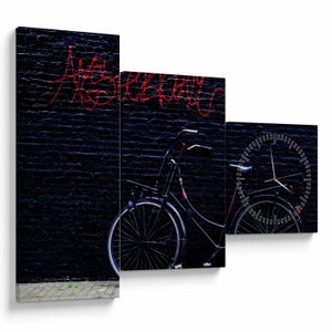 Tablou cu carusel din Amsterdam (cu ceas) (V021156V9070C)