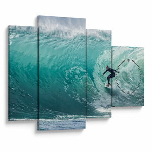 Tablou cu surferi (cu ceas) (V021228V11075C)