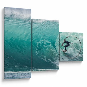 Tablou cu surferi (cu ceas) (V021228V9070C)