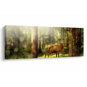 Schilderij - Hert in bos (V021263V10040)