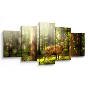 Schilderij - Hert in bos (V021263V150805PCS)