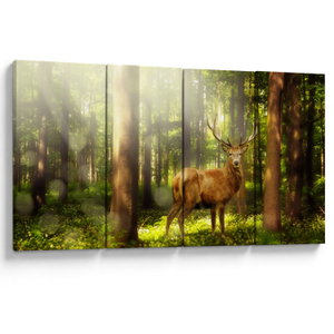 Schilderij - Hert in bos (V021263V16080)