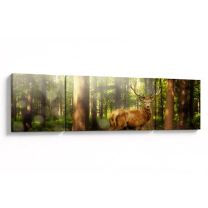 Schilderij - Hert in bos (V021263V17050)