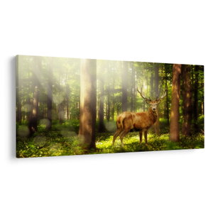 Schilderij - Hert in bos (V021263V200100)